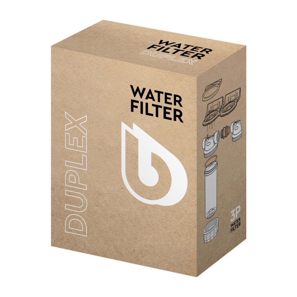 3P housing ECO DUPLEX 9” ¾ transparent PET bowl ½ – ½"