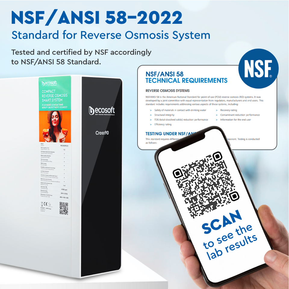 CROSS90 direct flow reverse osmosis filter