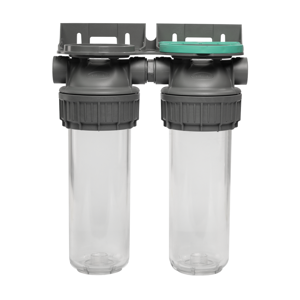 3P housing ECO DUPLEX 9” ¾ transparent PET bowl 1 – 1"